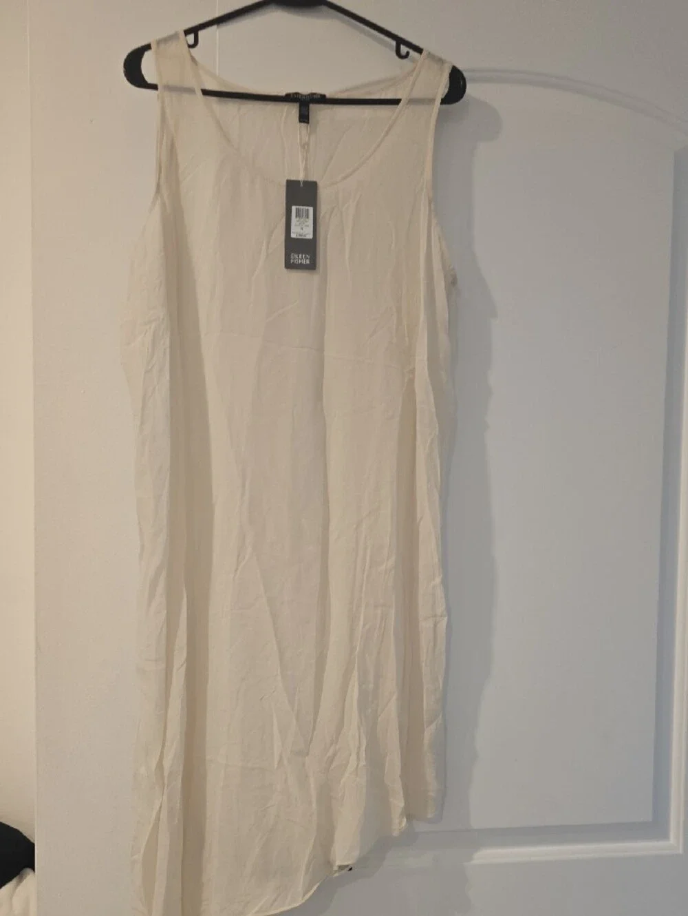 Eileen Fisher Cream Scoop Neck Long Camisole - Picture 5 of 9